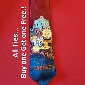 Mens silk dress tie. Tabasco